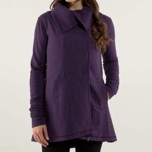 Lululemon Gratitude Wrap Cowl Neck Sweater Size 6 in Purple Zinfandel